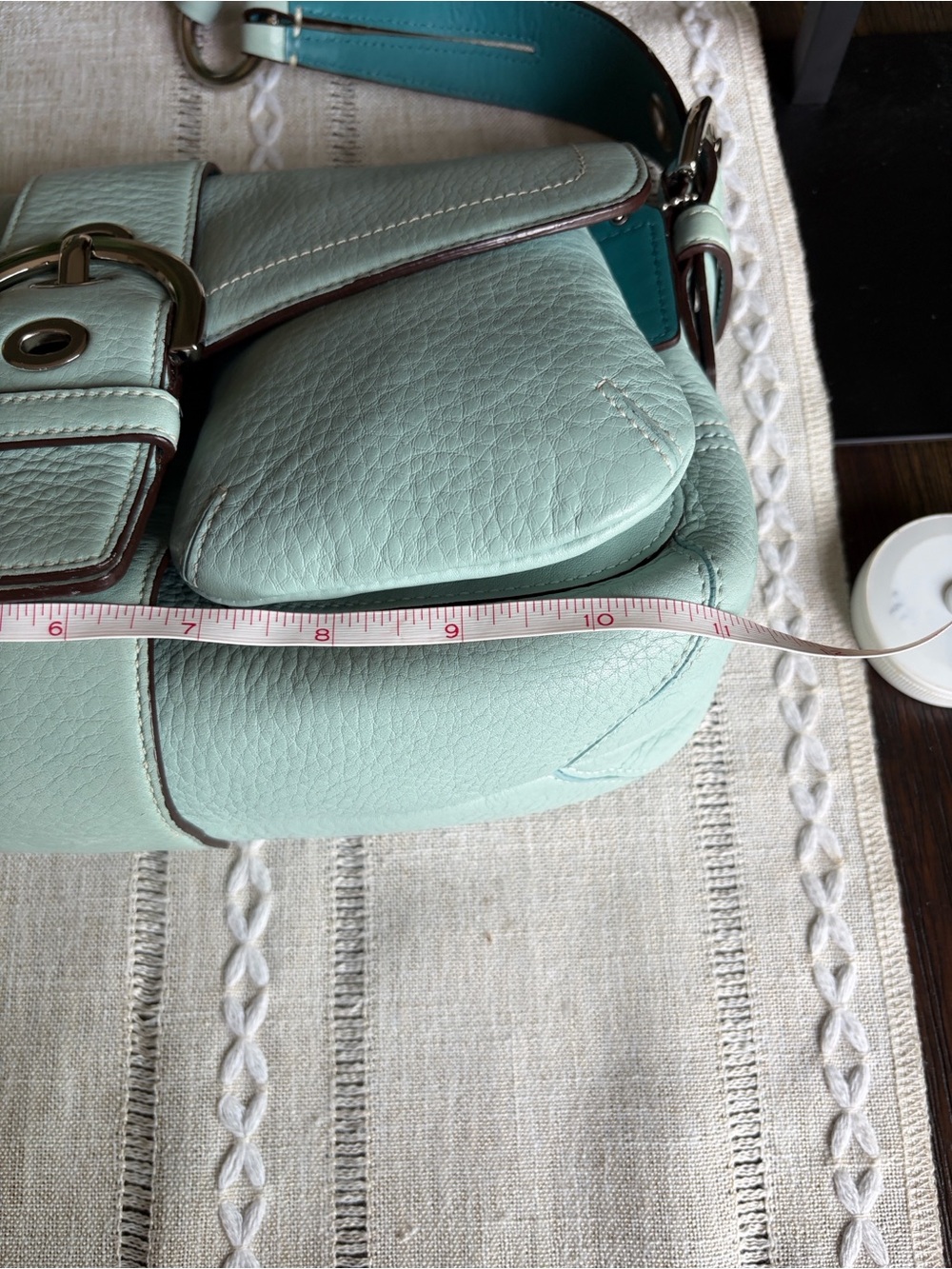 VINTAGE Coach Tiffany Blue flap bag #3000 - Picture 15 of 15